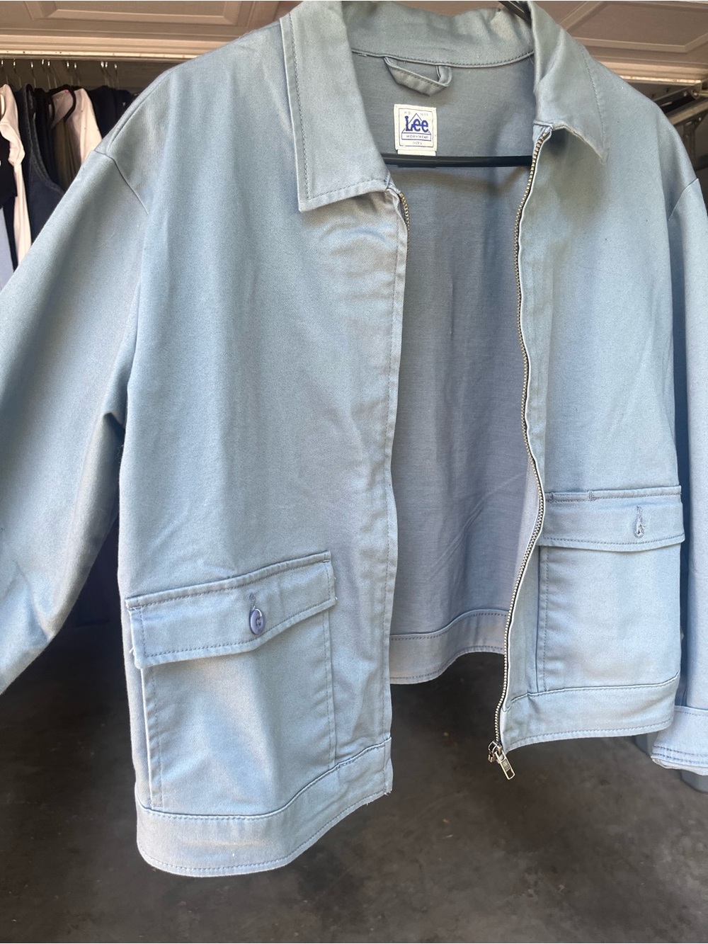 Lee Slate Blue Zip-Up Work Jacket
